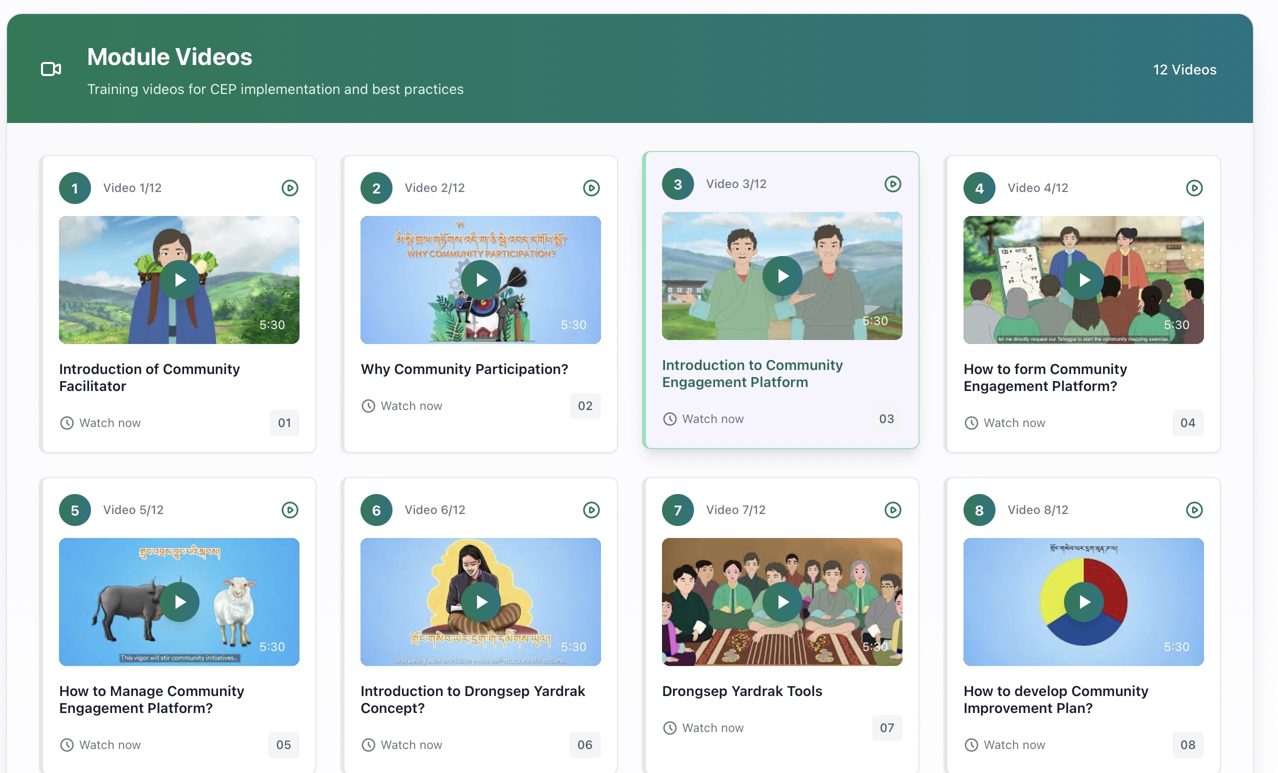 Standard Training Materials module video documents released