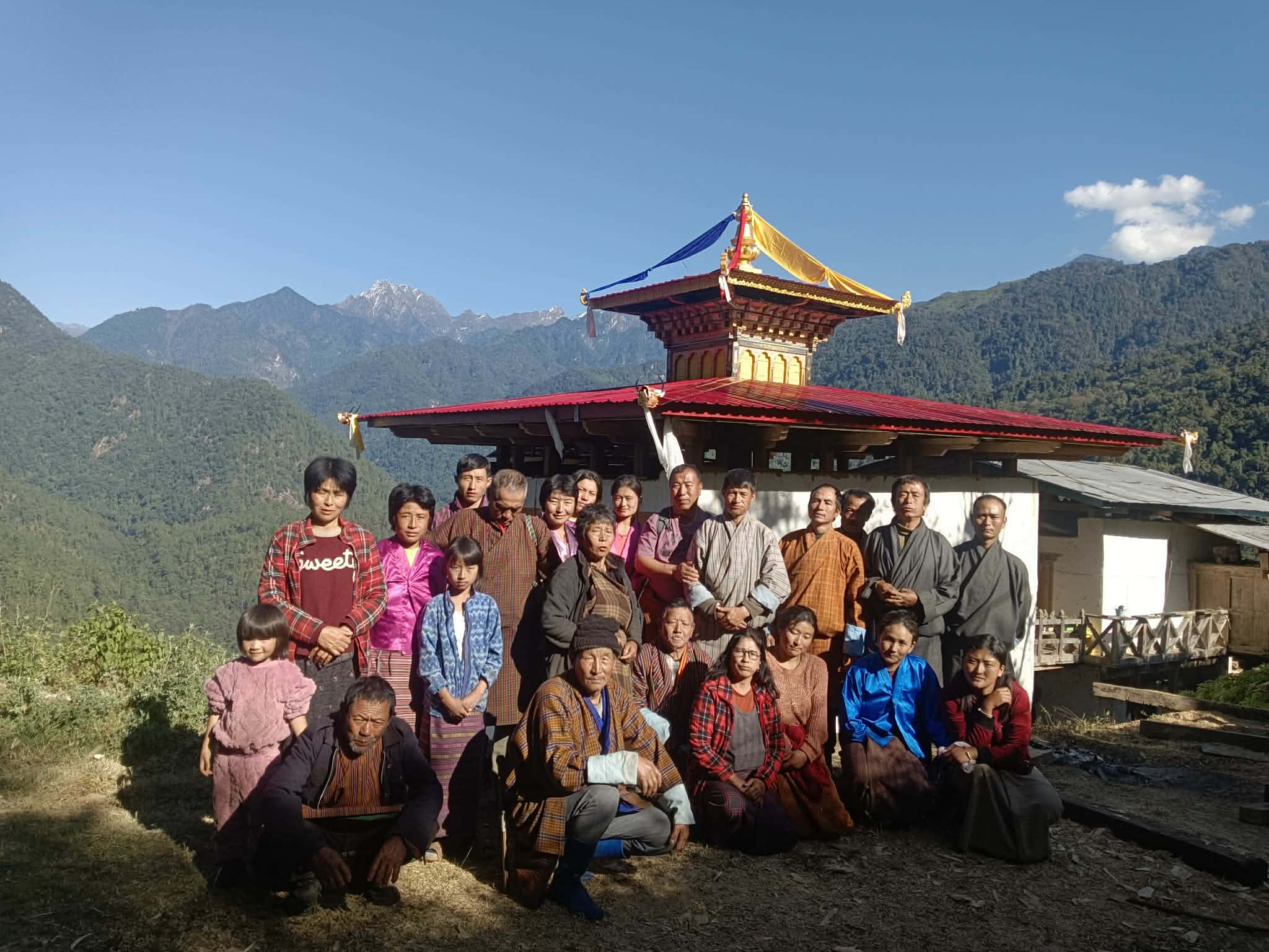 Roofing for a community temple completed